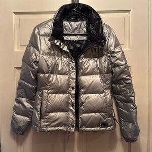SKEA down ski/winter jacket.  Matt silver color. Size 4.